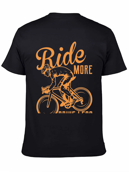 Ride More Drive Less Black Graphic Tee