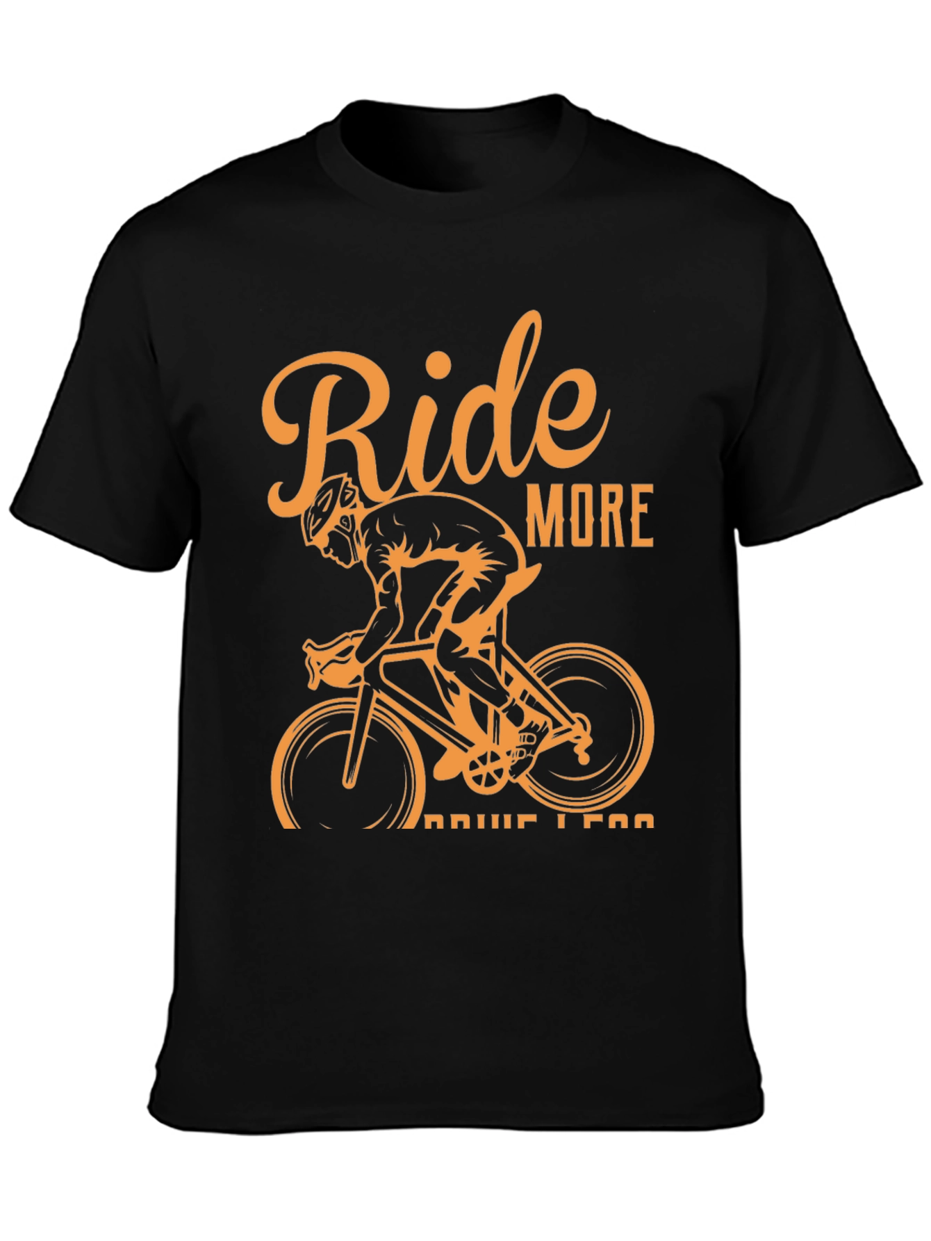 Ride More Drive Less Black Graphic Tee