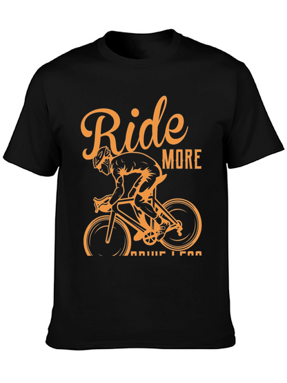 Ride More Drive Less Black Graphic Tee