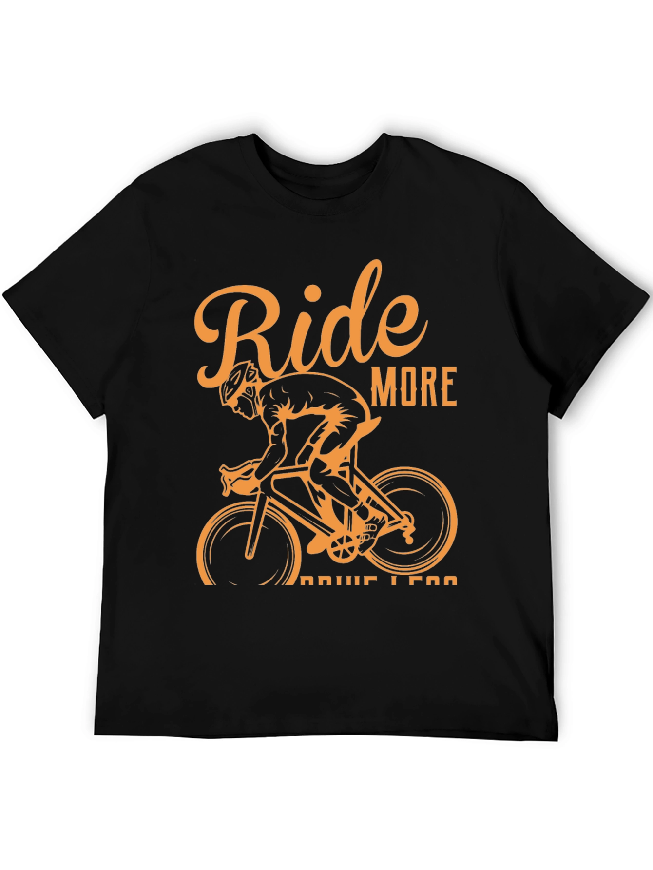 Ride More Drive Less Black Graphic Tee