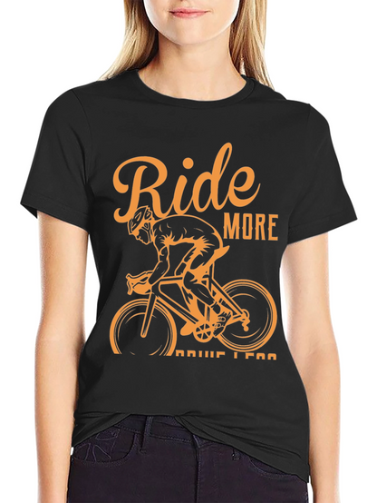 Ride More Drive Less Black Graphic Tee