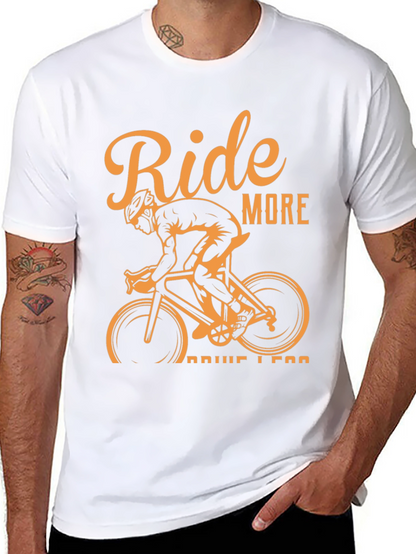 Ride More Drive Less Black Graphic Tee