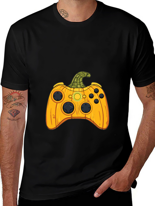 Gamer Halloween Pumpkin Controller T-Shirt