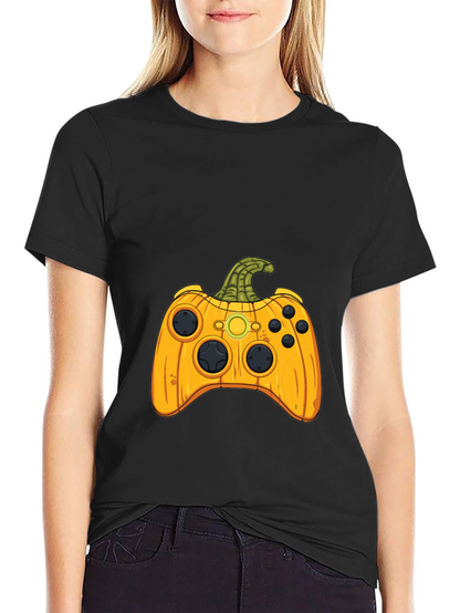 Gamer Halloween Pumpkin Controller T-Shirt