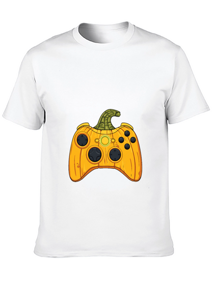 Gamer Halloween Pumpkin Controller T-Shirt