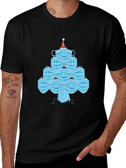 Christmas Mask Tree Tee - Holiday Gift