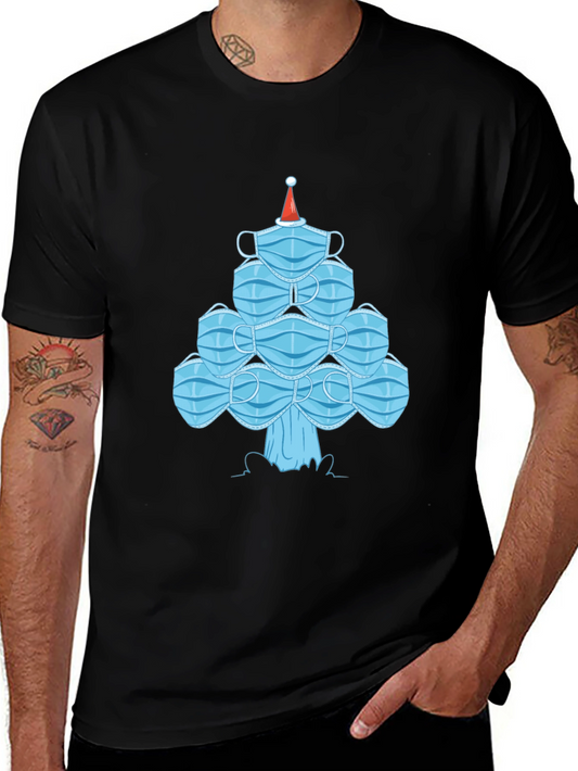 Christmas Mask Tree Tee - Holiday Gift