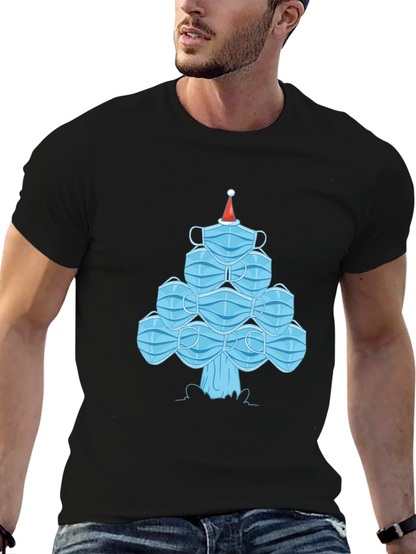 Christmas Mask Tree Tee - Holiday Gift