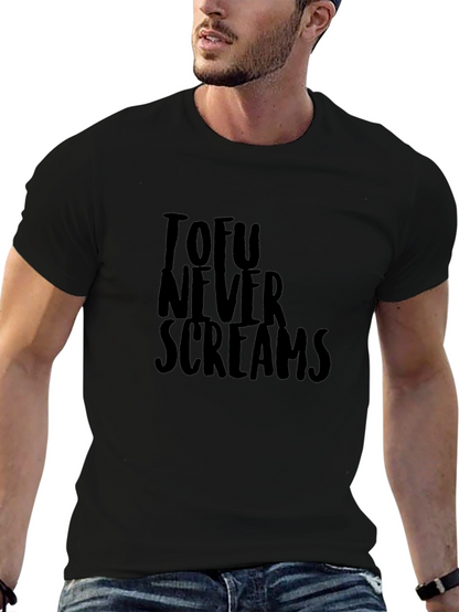Tofu Never Screams Graphic Tee - Black