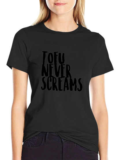 Tofu Never Screams Graphic Tee - Black