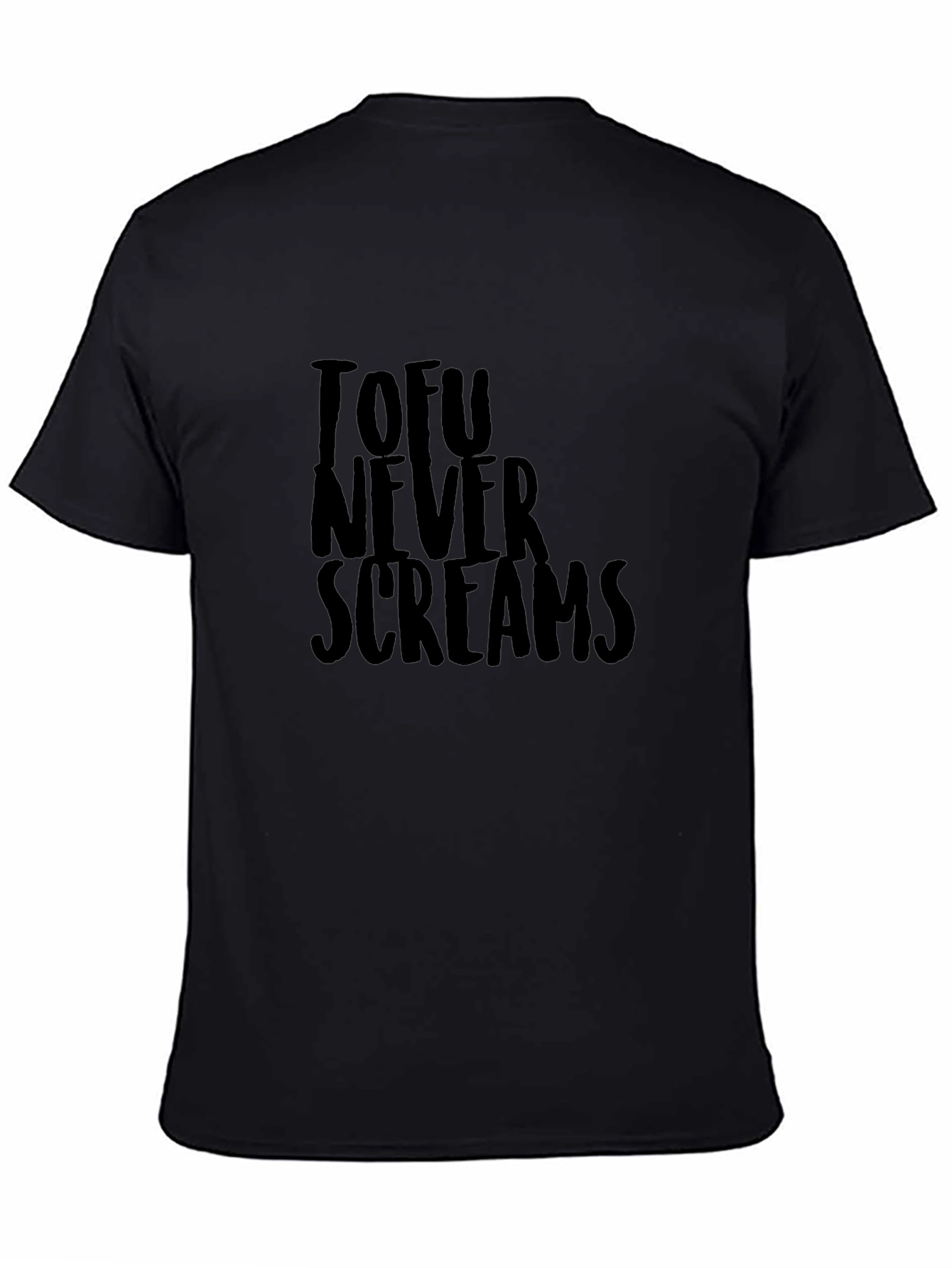 Tofu Never Screams Graphic Tee - Black