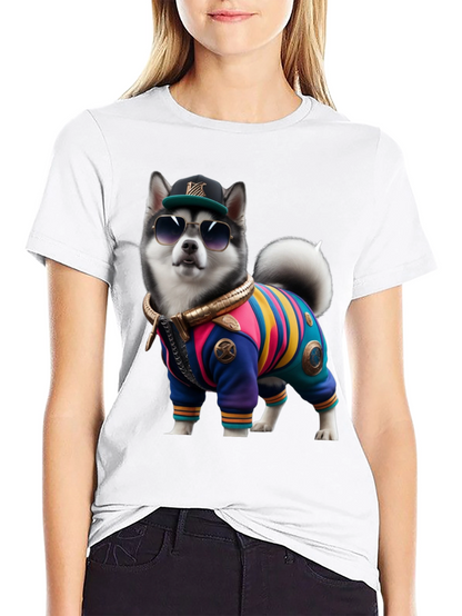 Dog in Outfit Graphic Tee