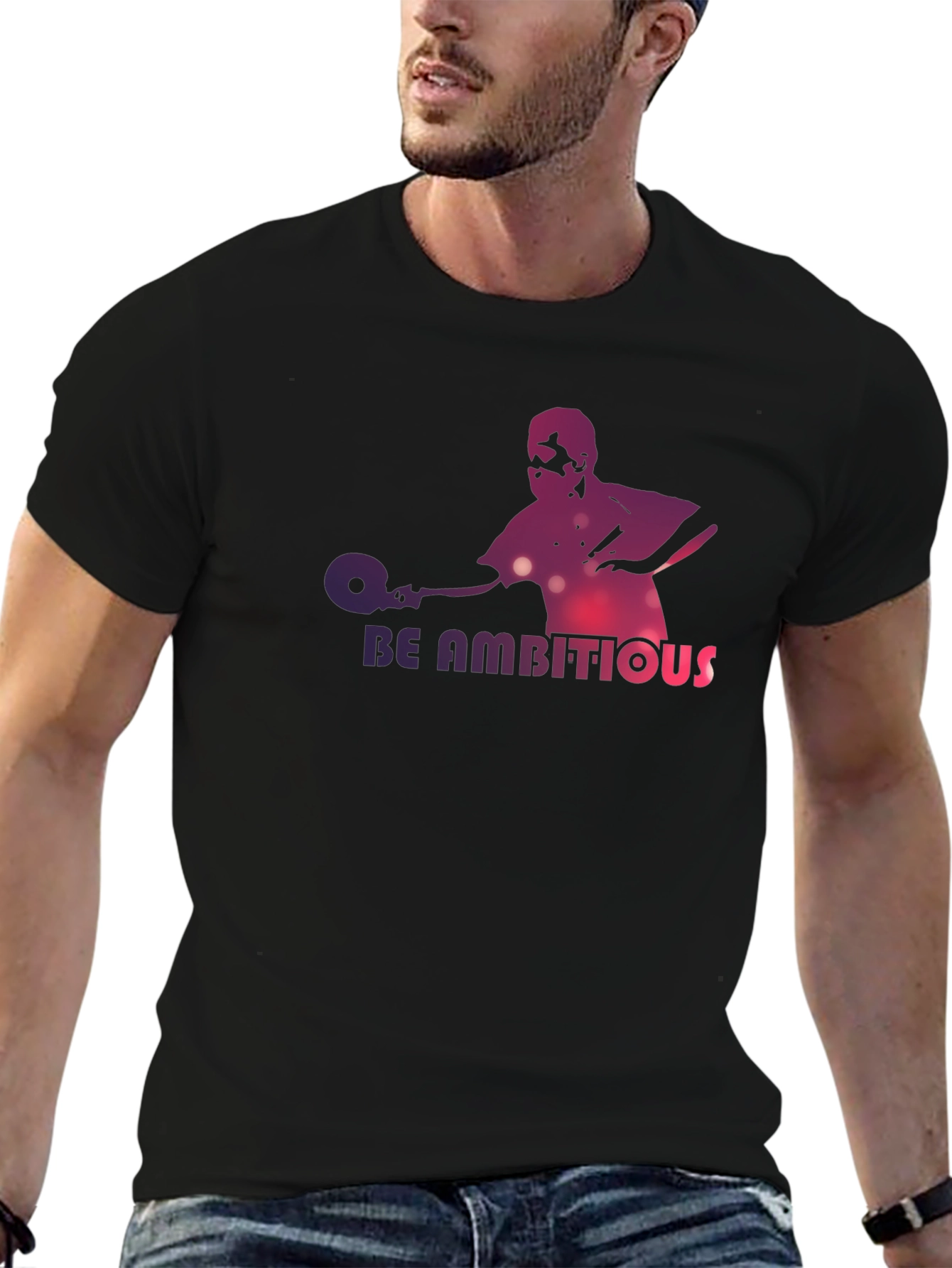 Be Ambitious Graphic Print T-Shirt