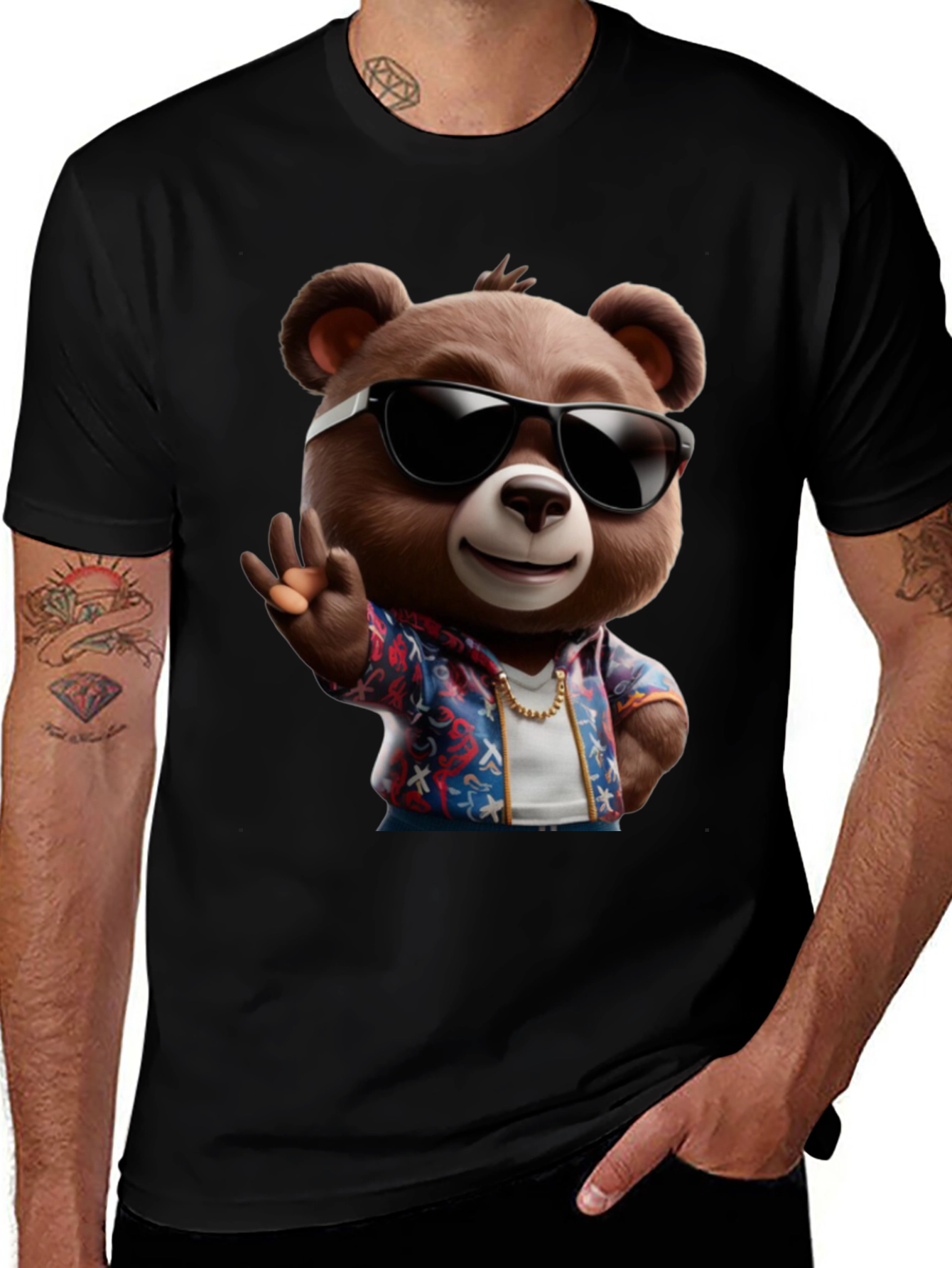 Cool Bear Graphic Tee - Summer Vibes