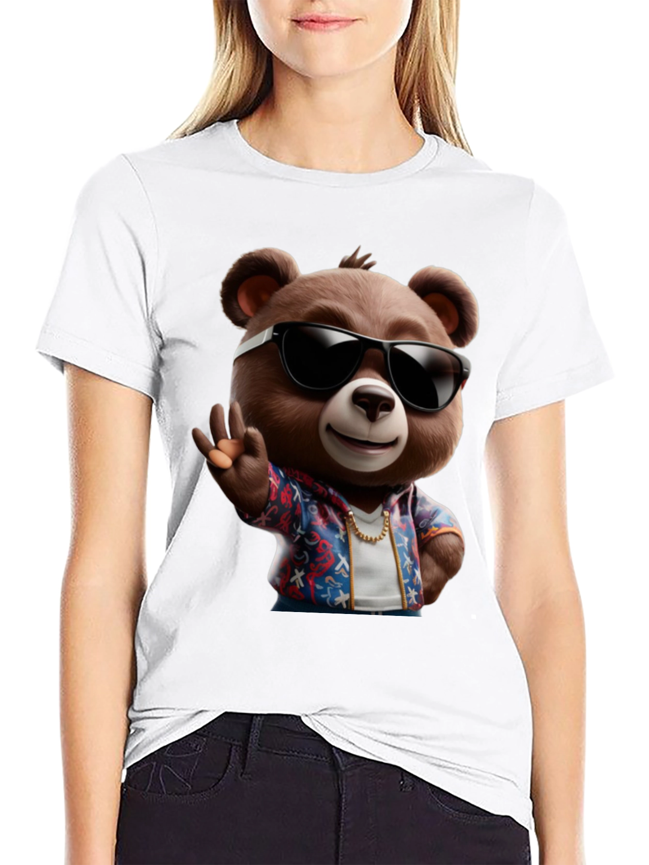 Cool Bear Graphic Tee - Summer Vibes