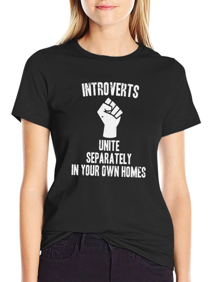 Introverts Unite Black T-Shirt