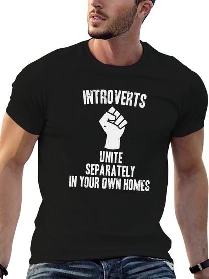Introverts Unite Black T-Shirt