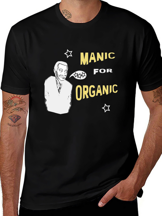 Manic For Organic Black Graphic T-Shirt