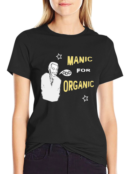 Manic For Organic Black Graphic T-Shirt