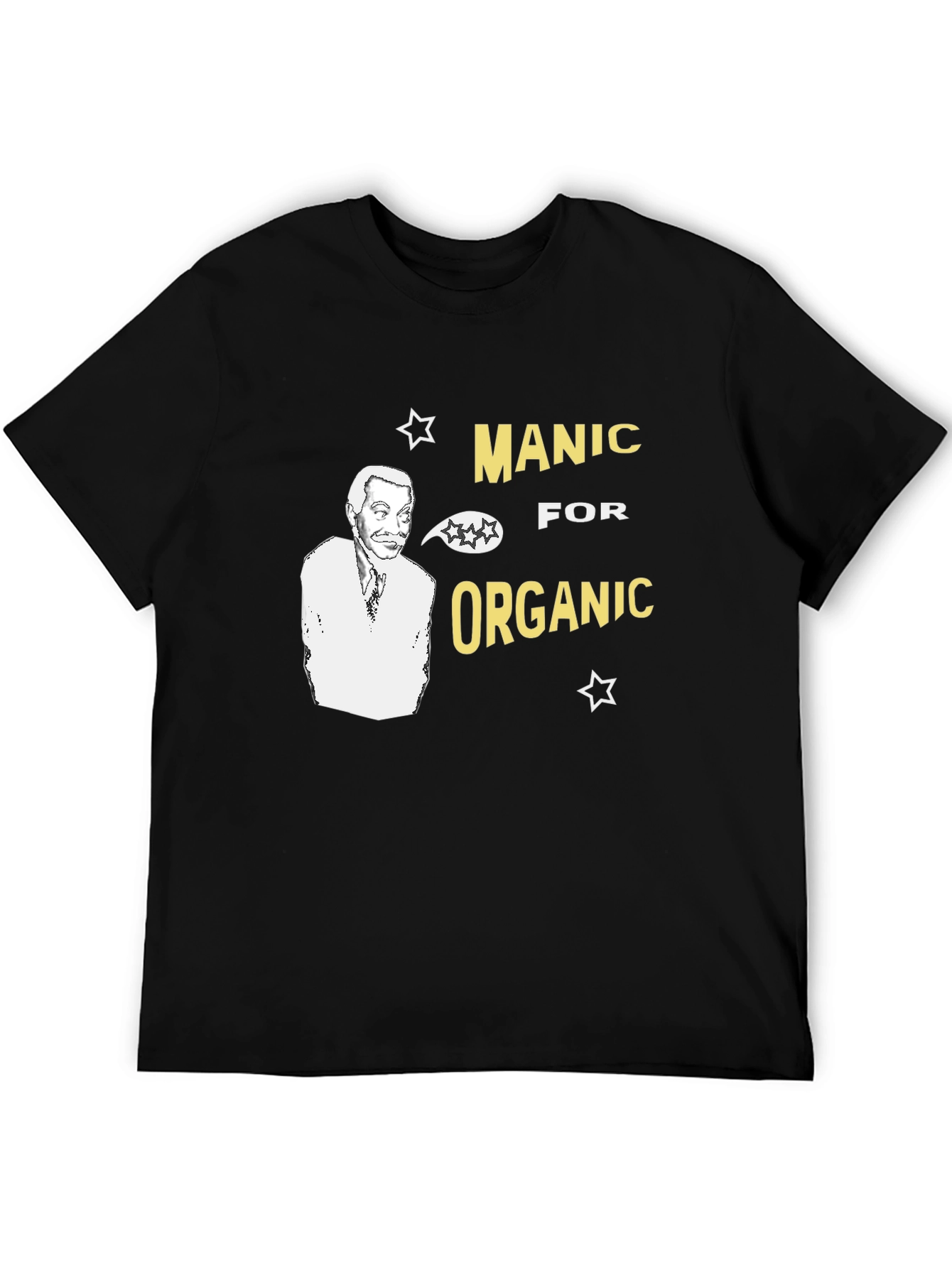 Manic For Organic Black Graphic T-Shirt