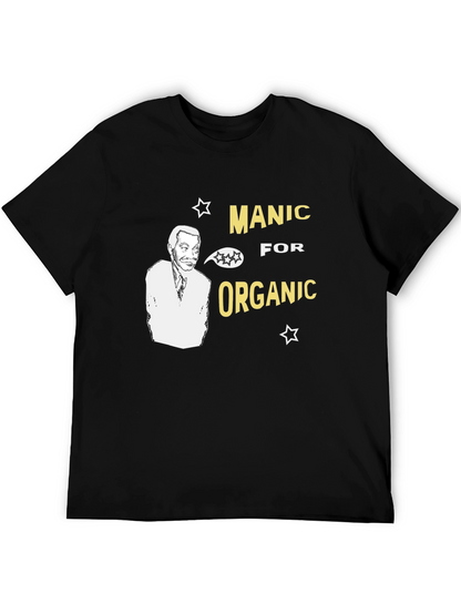 Manic For Organic Black Graphic T-Shirt
