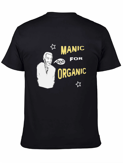 Manic For Organic Black Graphic T-Shirt