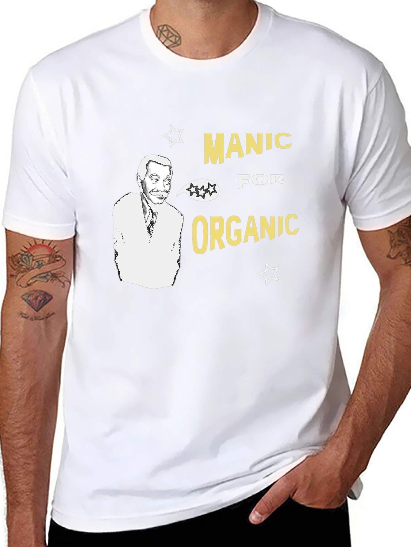 Manic For Organic Black Graphic T-Shirt