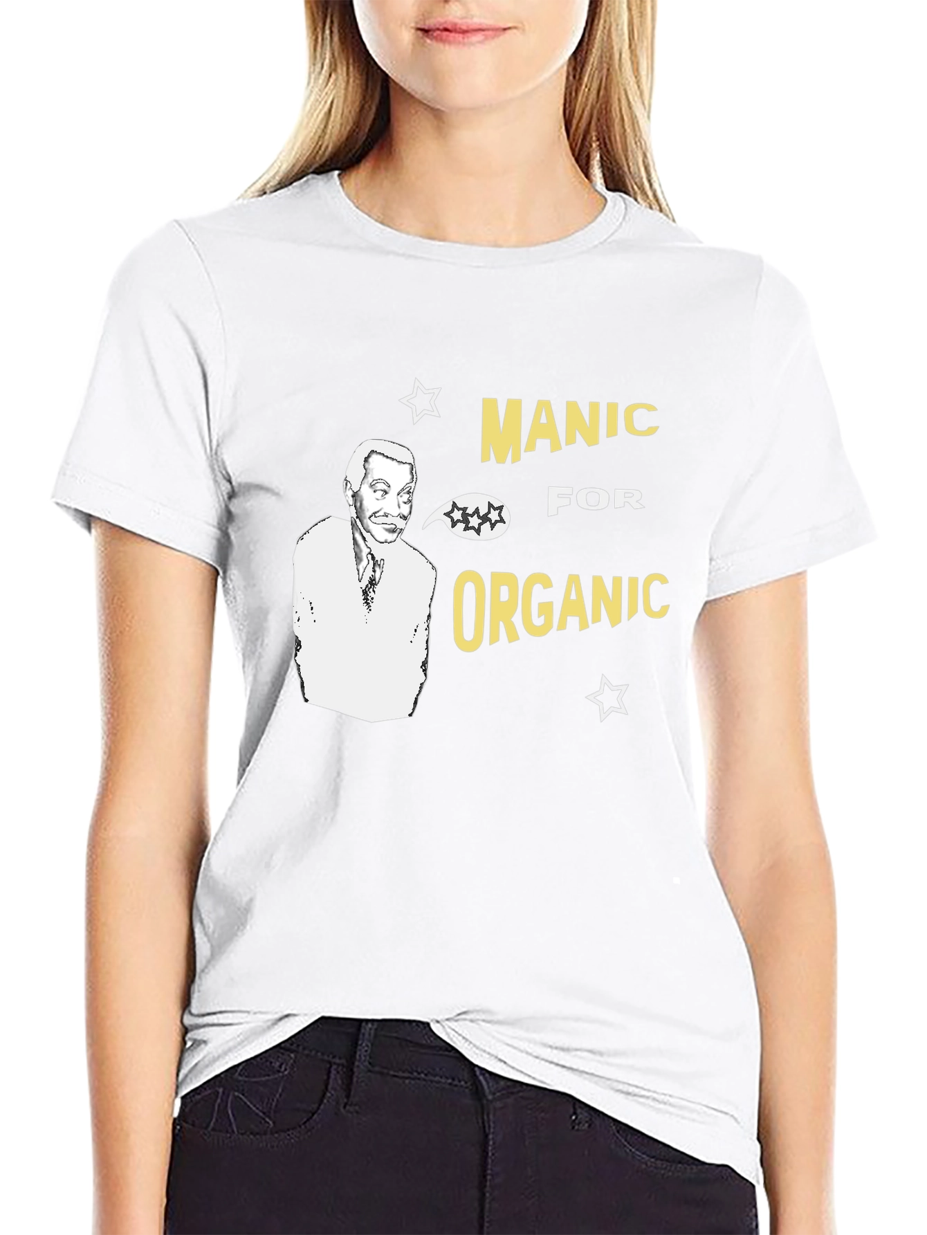 Manic For Organic Black Graphic T-Shirt
