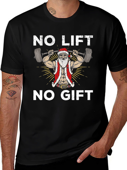 No Lift No Gift Santa Graphic Tee