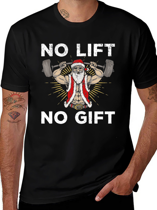 No Lift No Gift Santa Graphic Tee