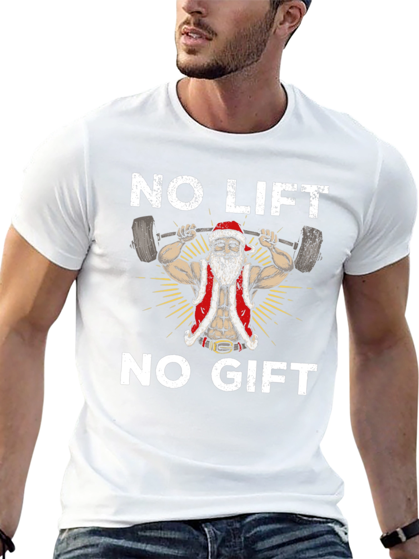No Lift No Gift Santa Graphic Tee