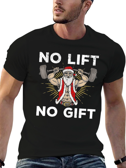 No Lift No Gift Santa Graphic Tee