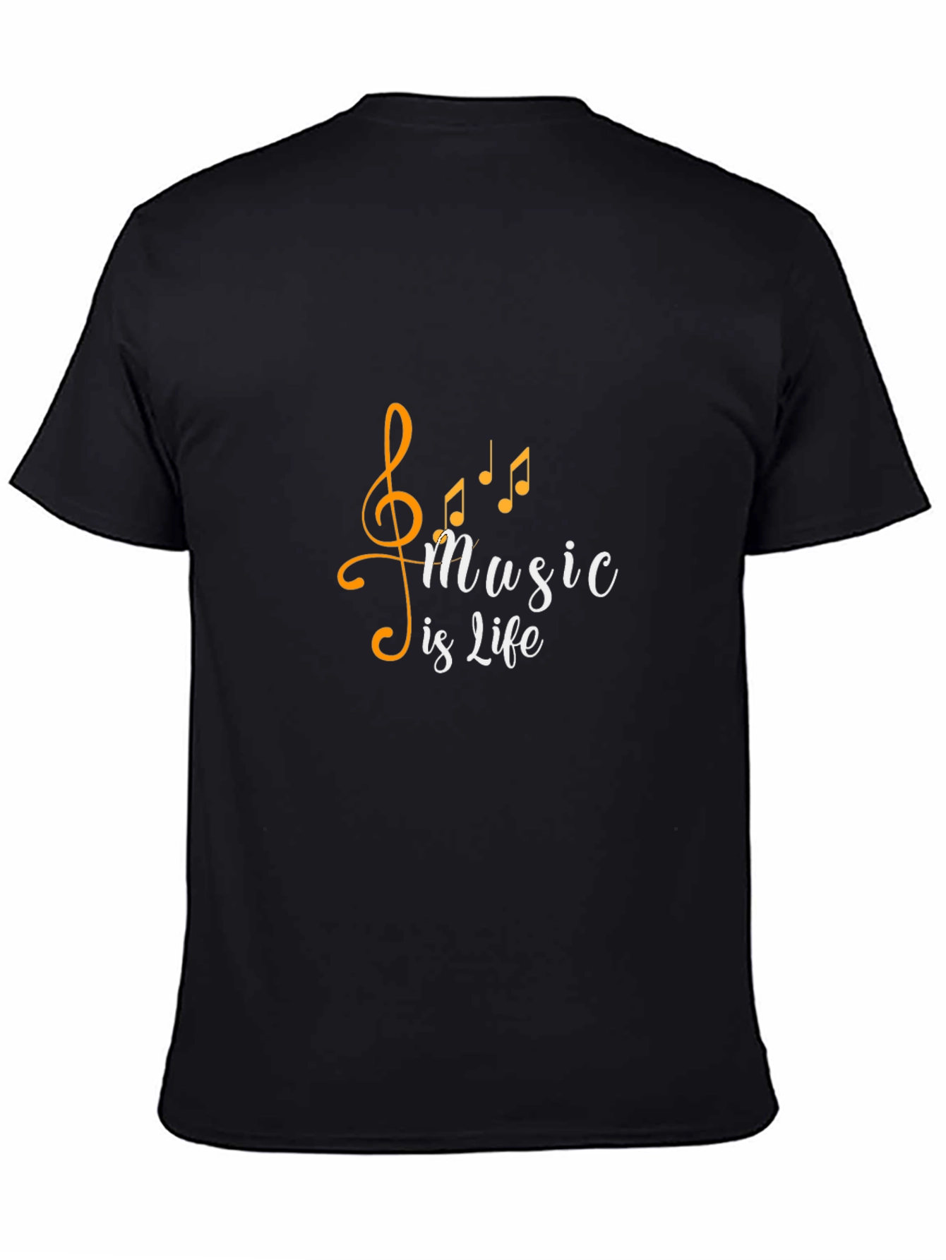 Music is Life T-Shirt - Stylish Black Tee