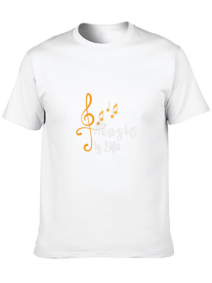 Music is Life T-Shirt - Stylish Black Tee