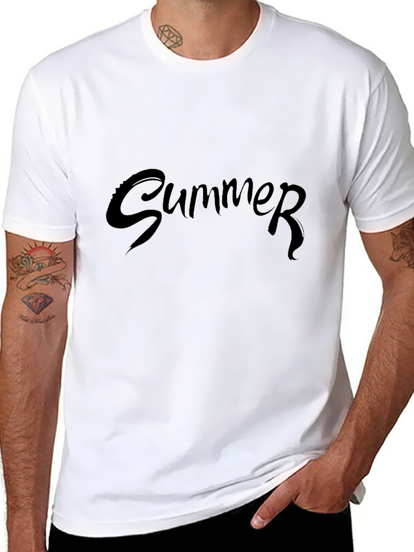 Summer T-Shirt - Black Tee - Casual Wear