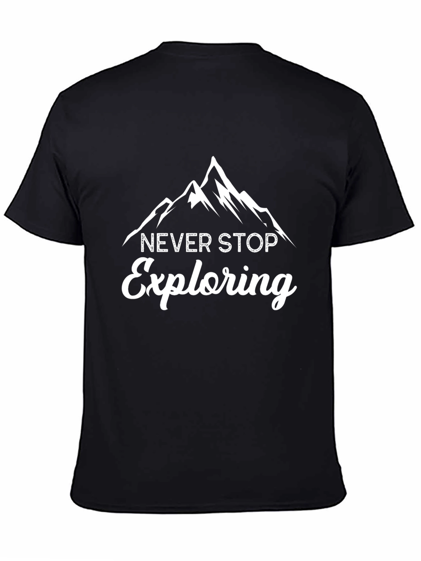 Never Stop Exploring Mountain Graphic Tee