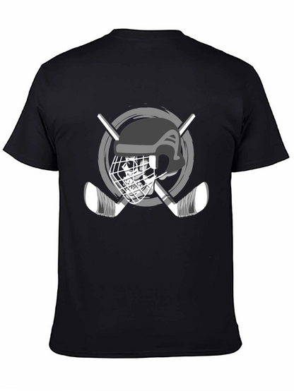 Hockey Helmet & Sticks Graphic T-Shirt