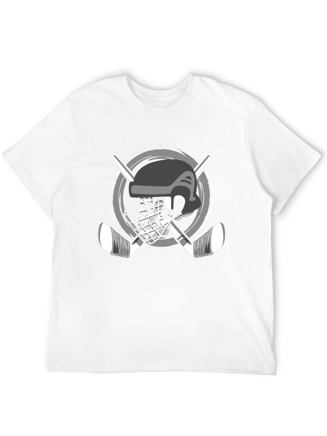 Hockey Helmet & Sticks Graphic T-Shirt