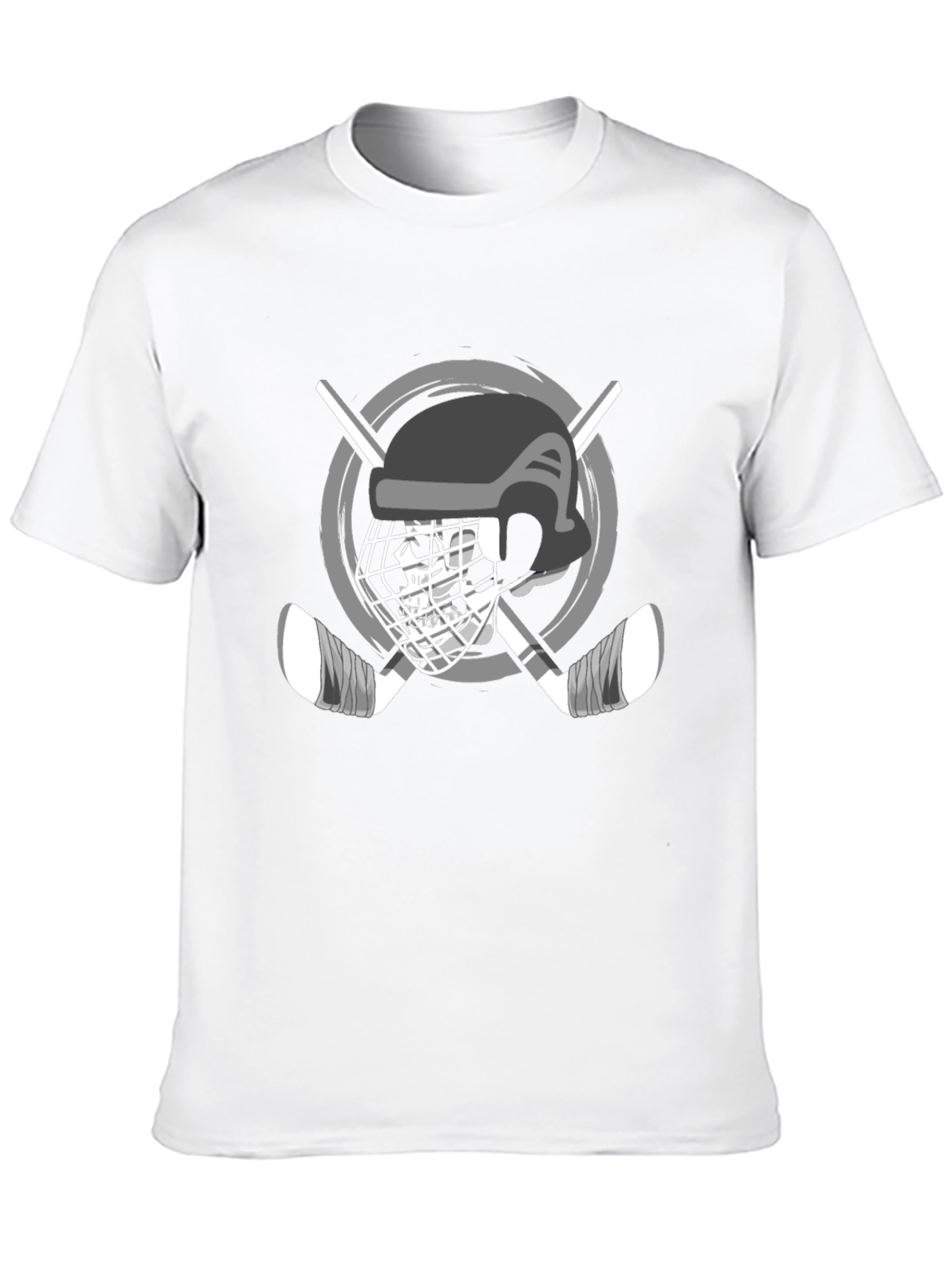 Hockey Helmet & Sticks Graphic T-Shirt