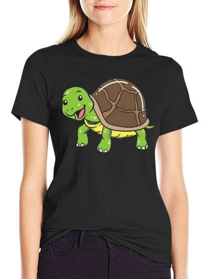 Cute Turtle Graphic T-Shirt