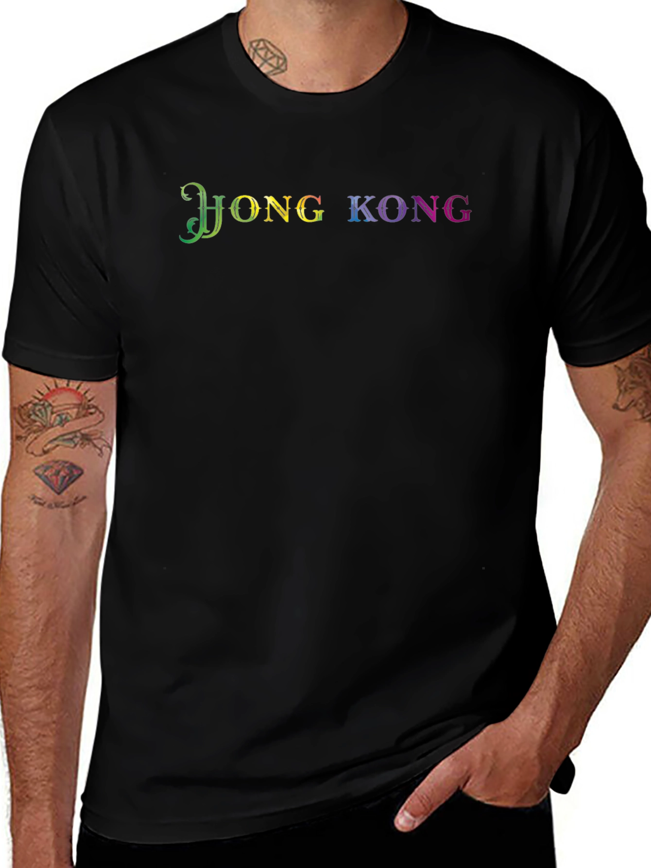 Rainbow Hong Kong Graphic Tee