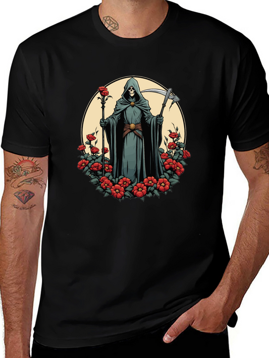 Grim Reaper Rose T-Shirt - Dark Aesthetic