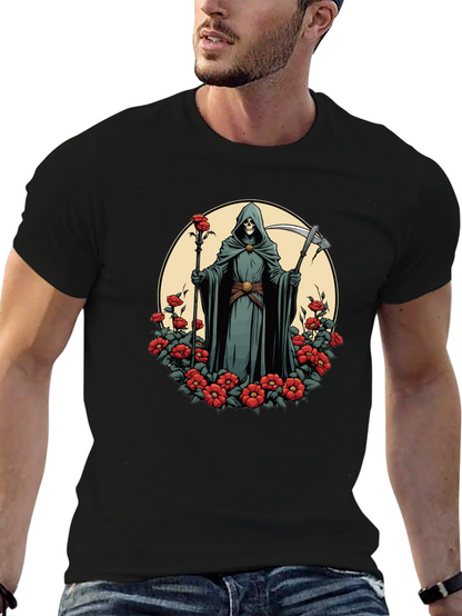 Grim Reaper Rose T-Shirt - Dark Aesthetic