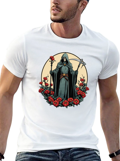 Grim Reaper Rose T-Shirt - Dark Aesthetic