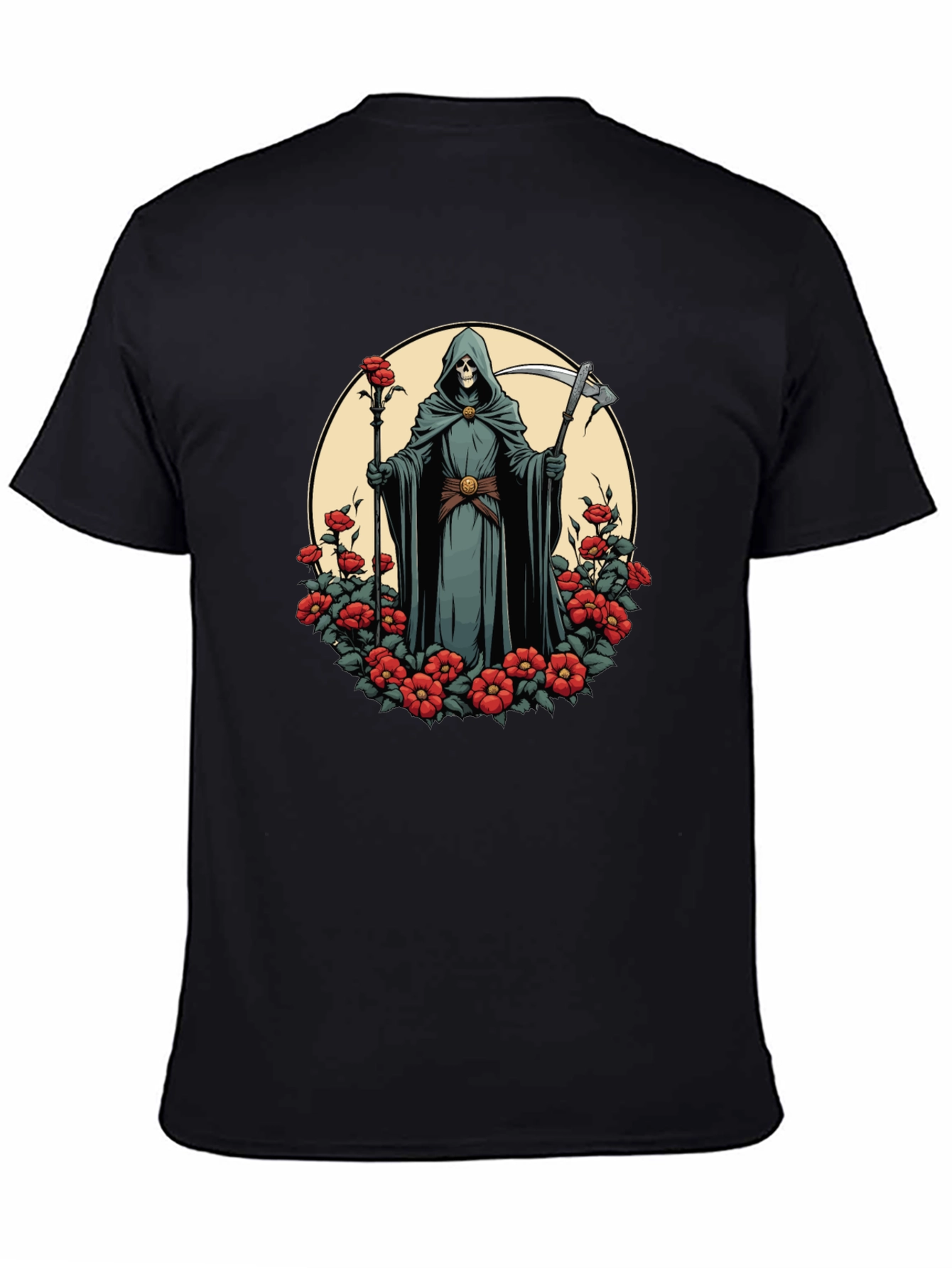 Grim Reaper Rose T-Shirt - Dark Aesthetic