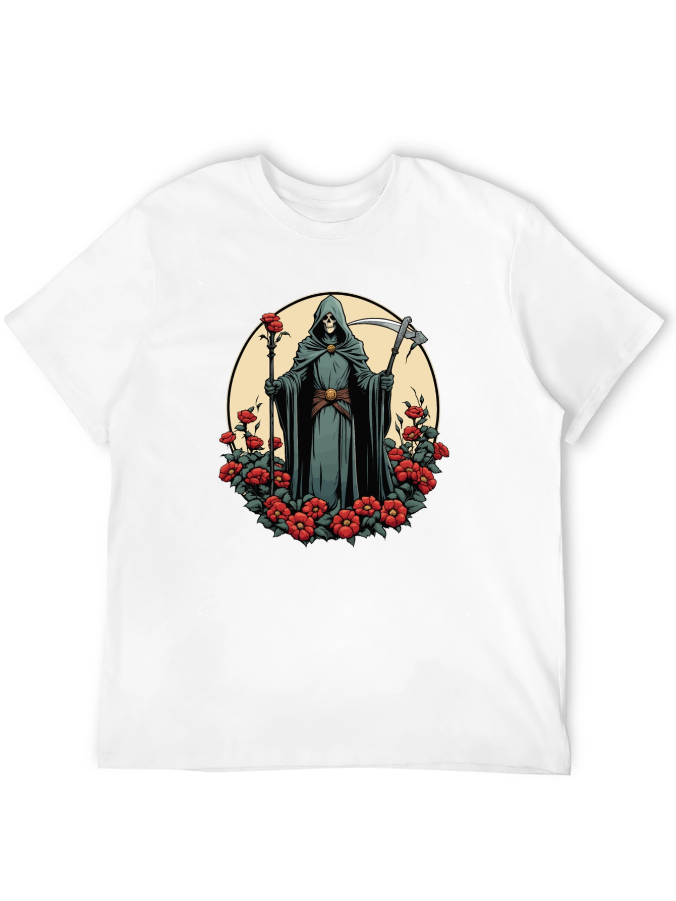 Grim Reaper Rose T-Shirt - Dark Aesthetic