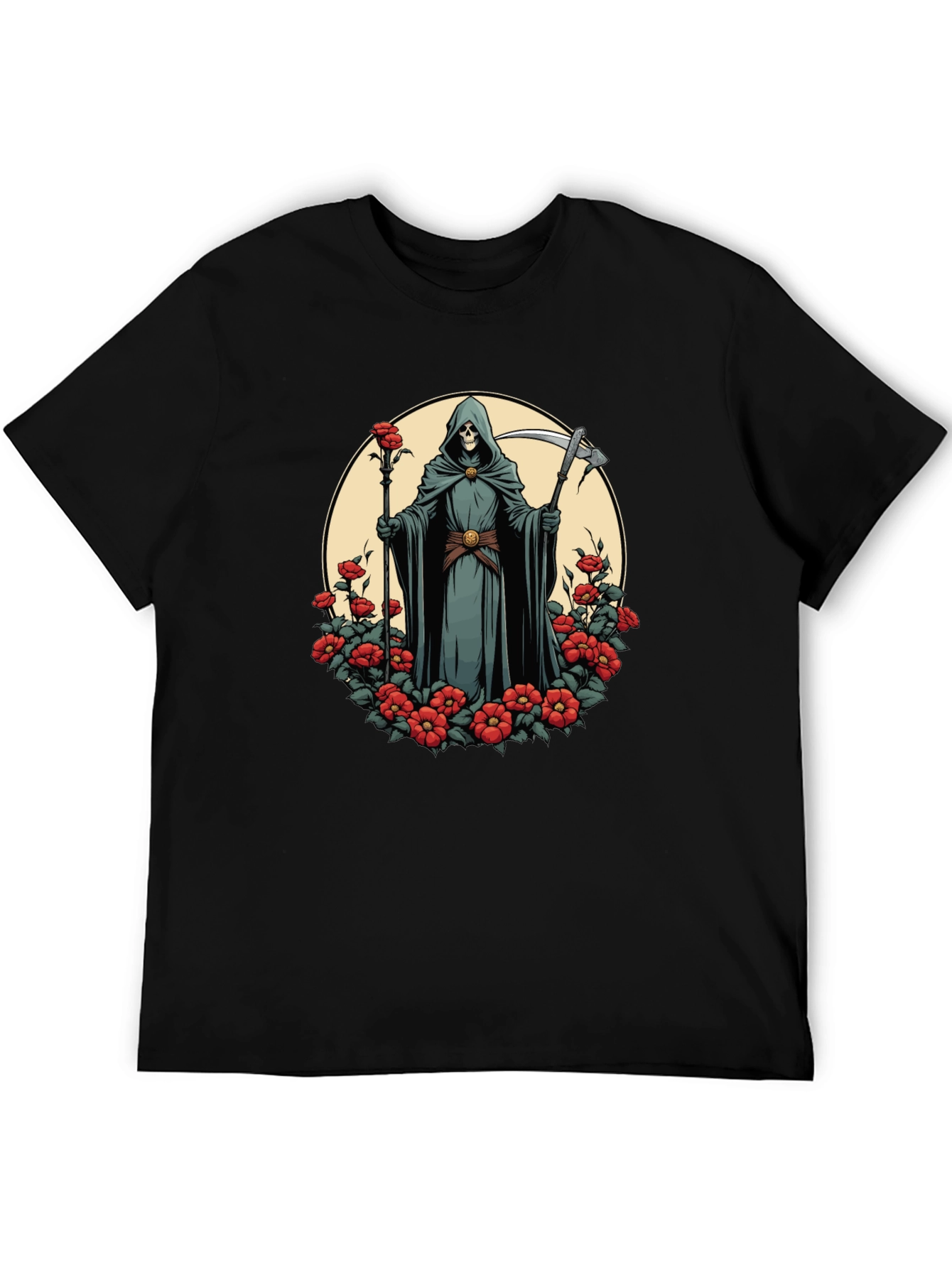 Grim Reaper Rose T-Shirt - Dark Aesthetic