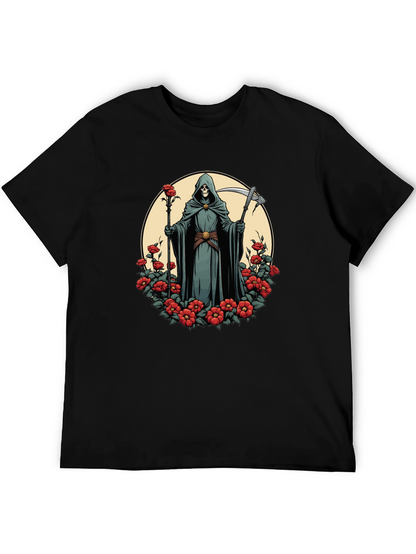 Grim Reaper Rose T-Shirt - Dark Aesthetic