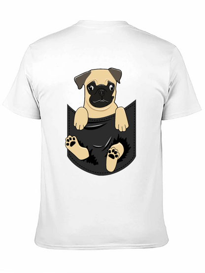 Pug in Pocket T-Shirt - Adorable Dog Tee