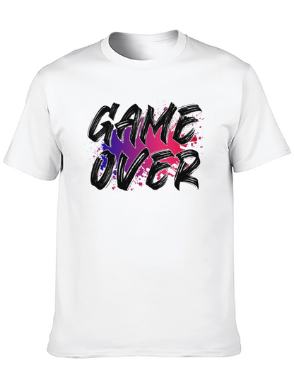 Game Over Graphic Tee - Black Cotton T-Shirt